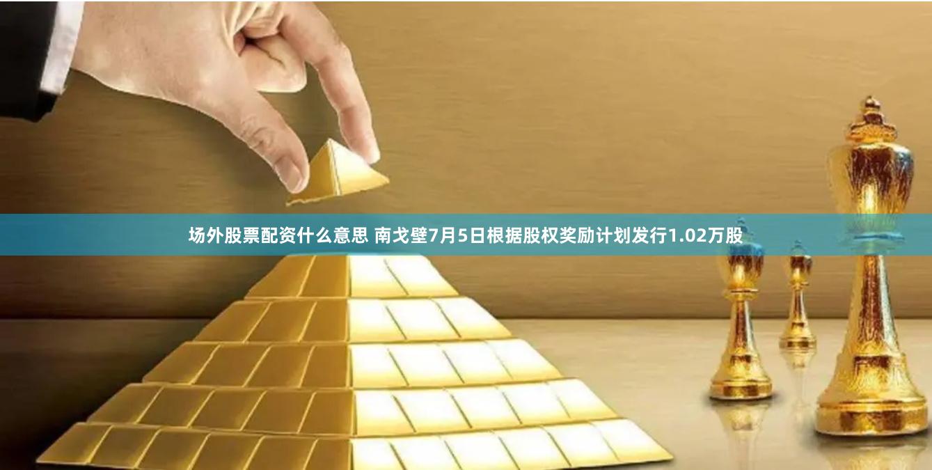场外股票配资什么意思 南戈壁7月5日根据股权奖励计划发行1.02万股